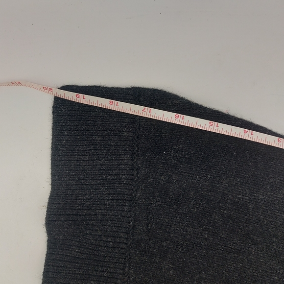 Vince Wool Yak Alpaca Cashmere Open Front Cardigan Size Sm Charcoal Gray Hi-Low - Picture 8 of 8